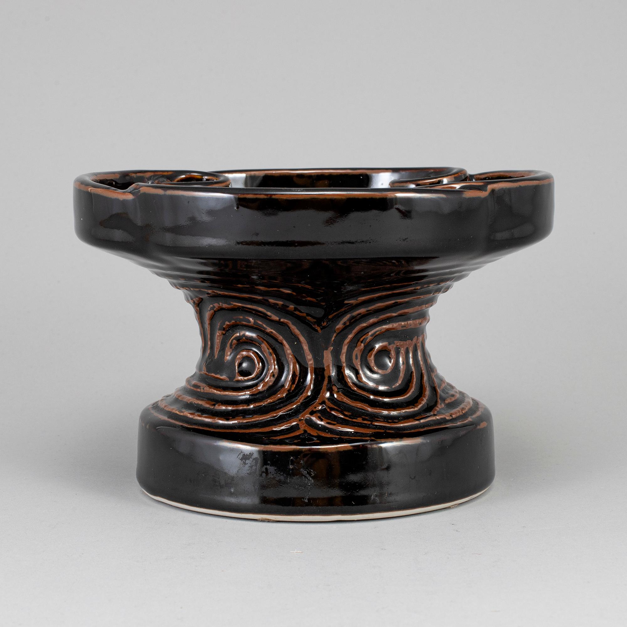 BRITT-LOUISE SUNDELL, BRITT-LOUISE SUNDELL, a stoneware candlestick, Gustavsberg studio.