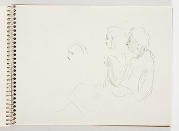 Lotte Laserstein, 4 skissböcker med blyertsteckningar.