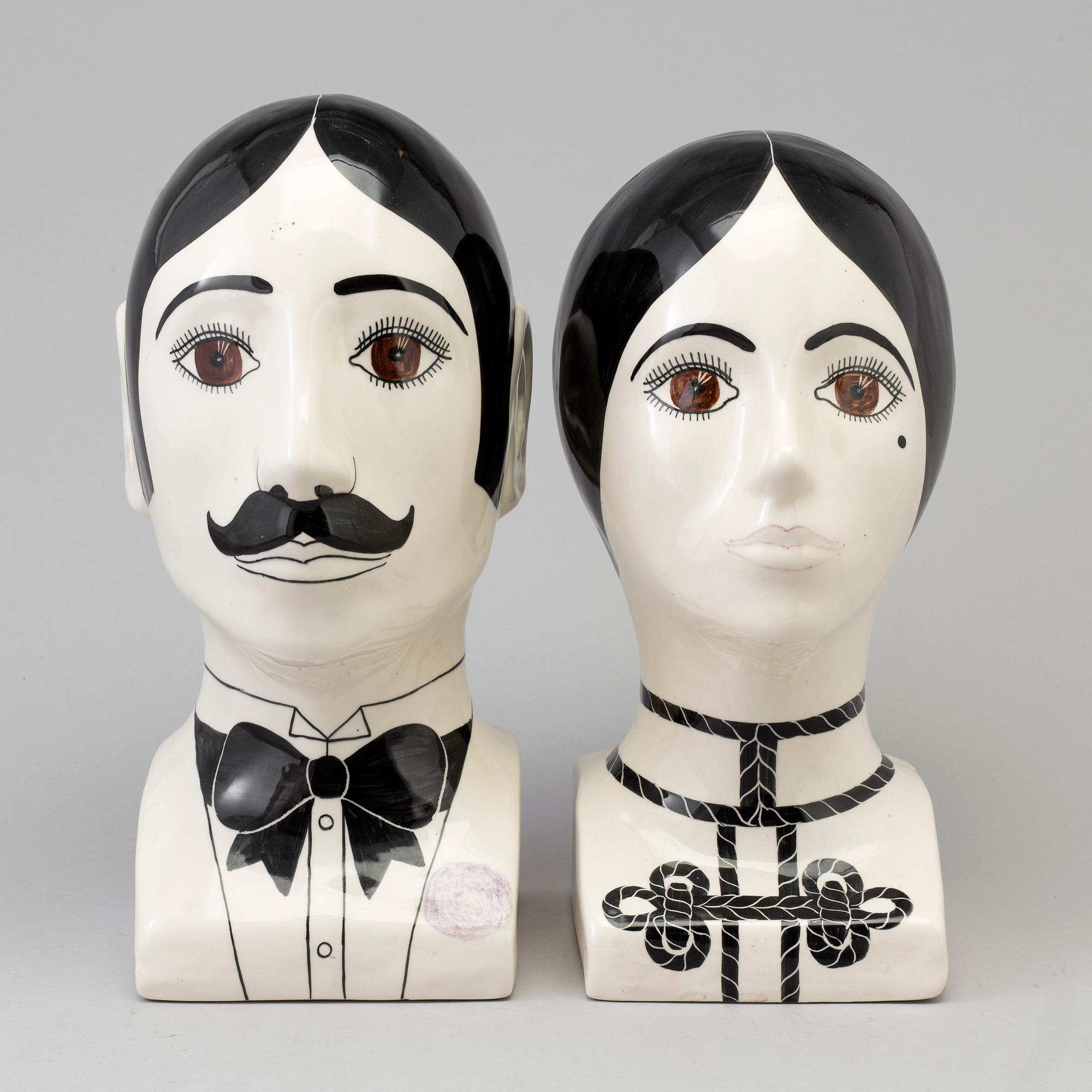 Two T Davidson and A Smith porcelain figurines, signed, second half of the 20th century.