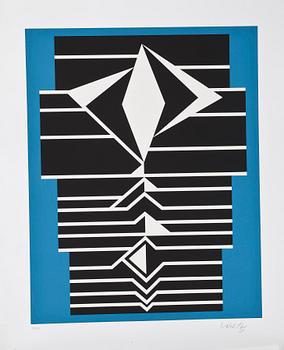 VICTOR VASARELY, Mapp med 10 st färgserigrafi,1989, samtliga signerade och numrerade 93/100.