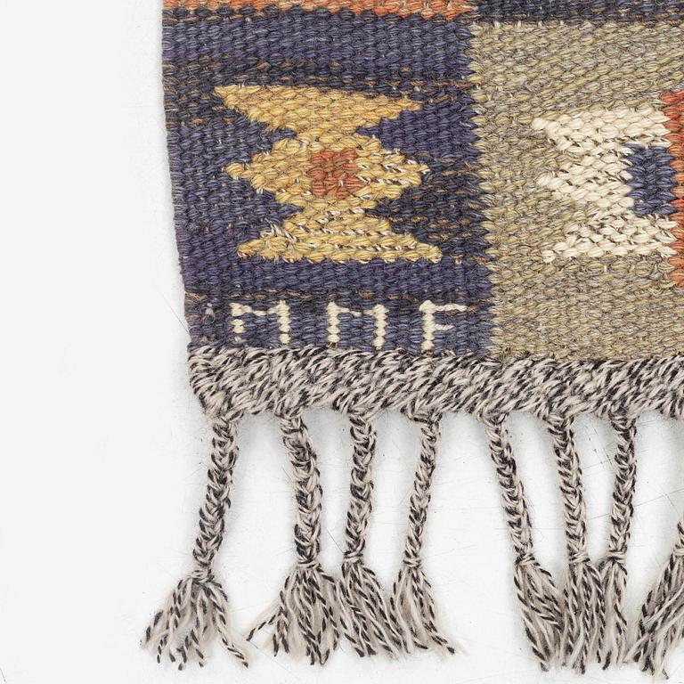 Märta Måås-Fjetterström, a carpet, 'Tolvbladsmattan', flat weave, c. 205 x 95 cm, signed MMF.