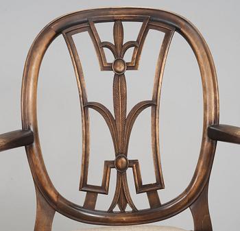 AXEL EINAR HJORTH, 4 stolar och ett par karmstolar "Östanå", Nordiska Kompaniet, 1929, Swedish Grace.