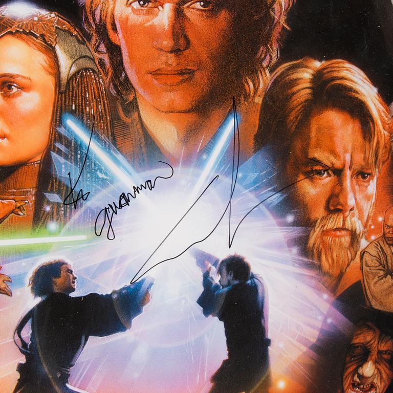 A poster with a AUTOGRAPH by George Lucas, 2005.