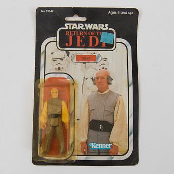 An unopened tri-logo/Return of the Jedi "hybrid" Cloud Car Pilot, Palitoy, 1983.