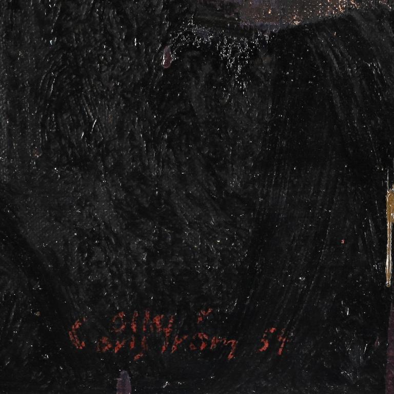 OLLE CARLSTRÖM, olja på duk, signerad, daterad -54.