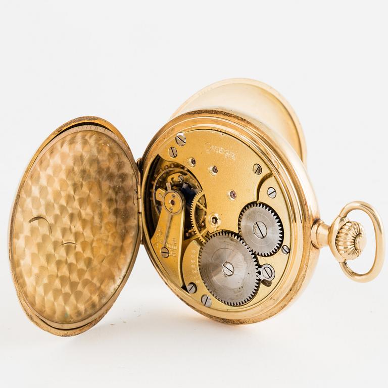 OMEGA, pocket watch, hunter, 50 mm.