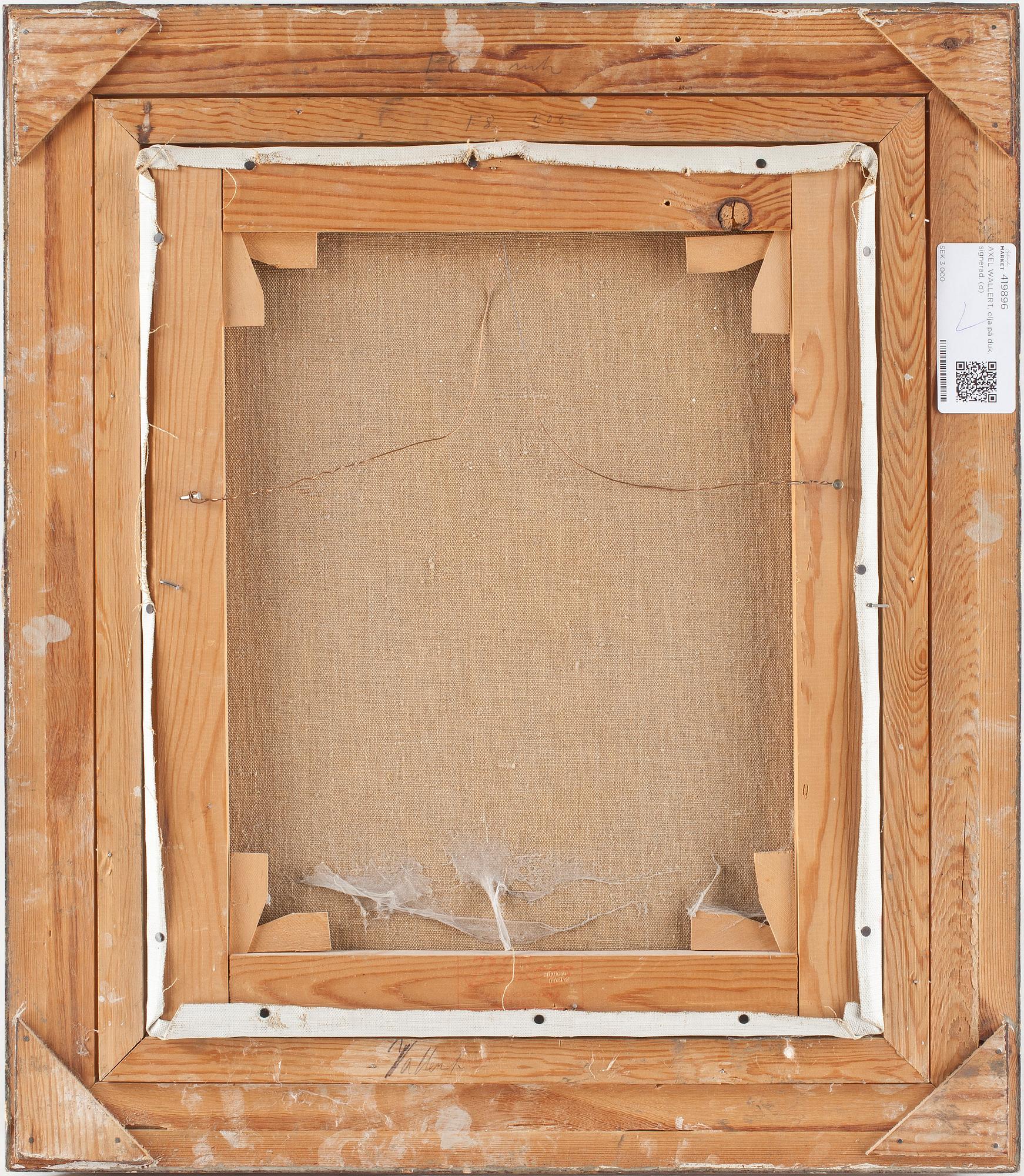 AXEL WALLERT, olja på duk, signerad, daterad.