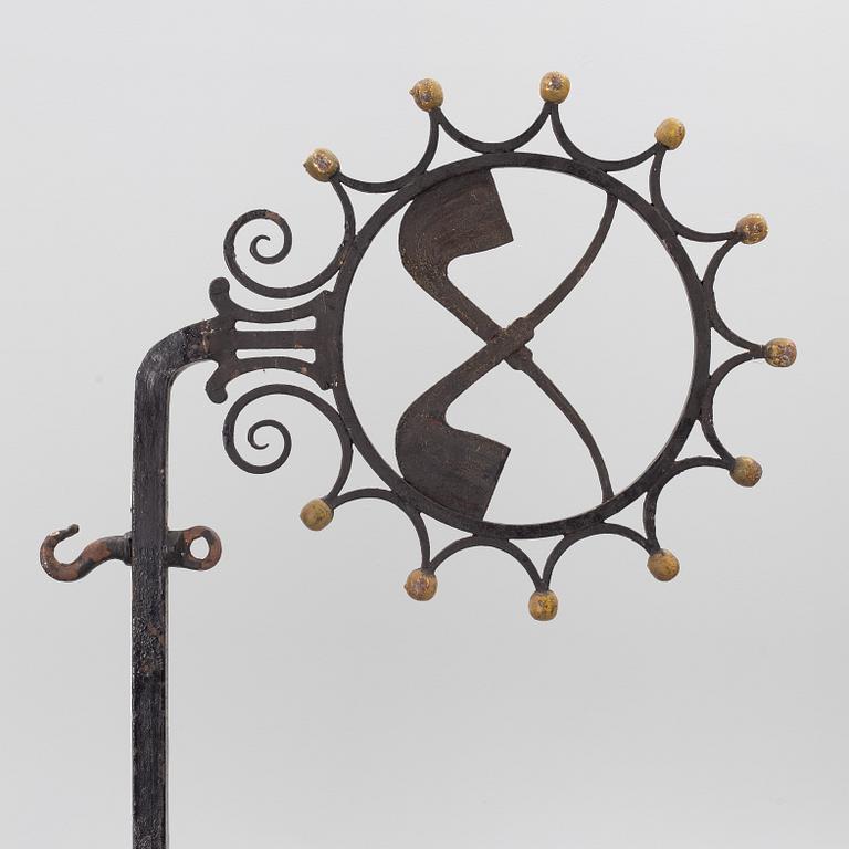 Wall holder for shop sign, 19th century.