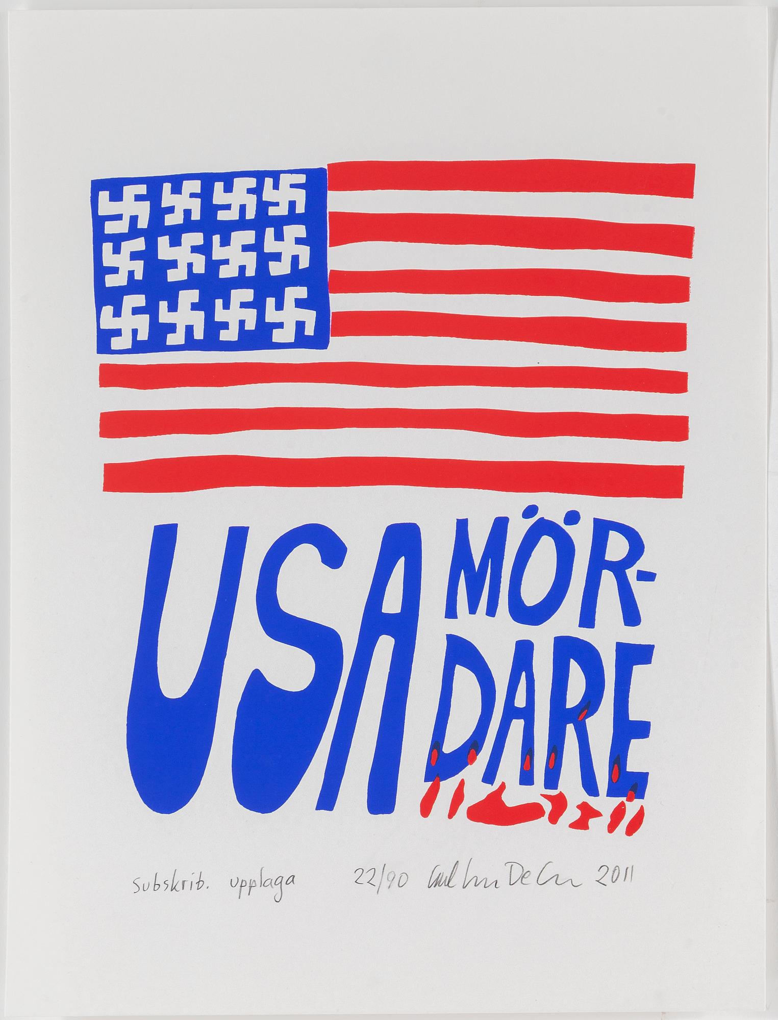 CARL JOHAN DE GEER, silk screen, signed Carl Johan De Geer, dated 2011 and numbered 22/90 in pencil.