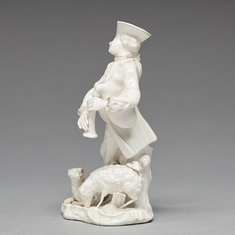 FIGURIN, mjukt porslin. Marieberg, 1700-tal.