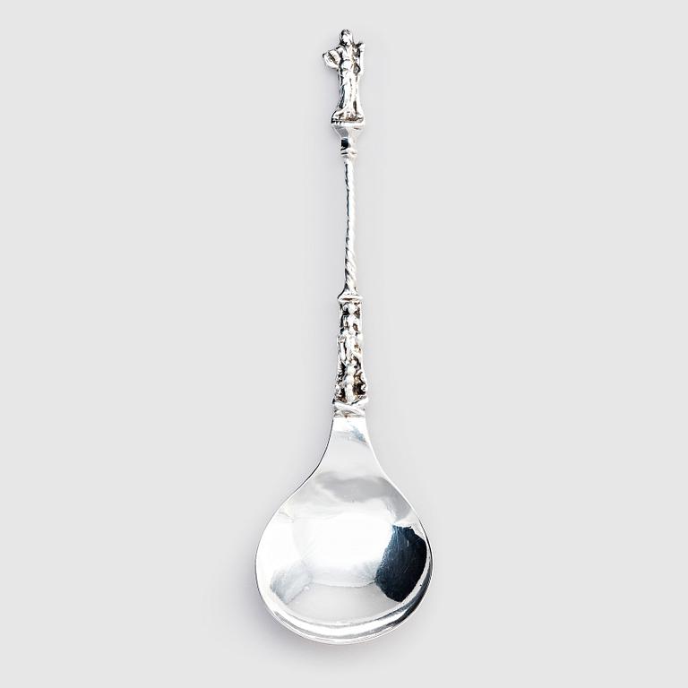 A Nordic silver spoon, 17th/18th century.