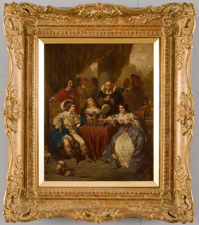 OKÄND KONSTNÄR, olja på duk, otydlig sign, dat 1849.