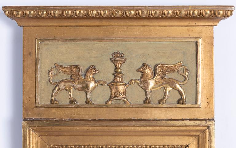 A Gustavian mirror, circa 1800.