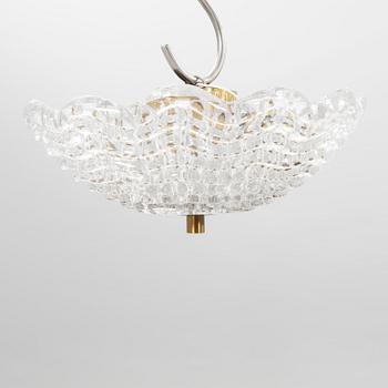 Carl Fagerlund, Ceiling Lamp, Orrefors, later part of the 20th century.