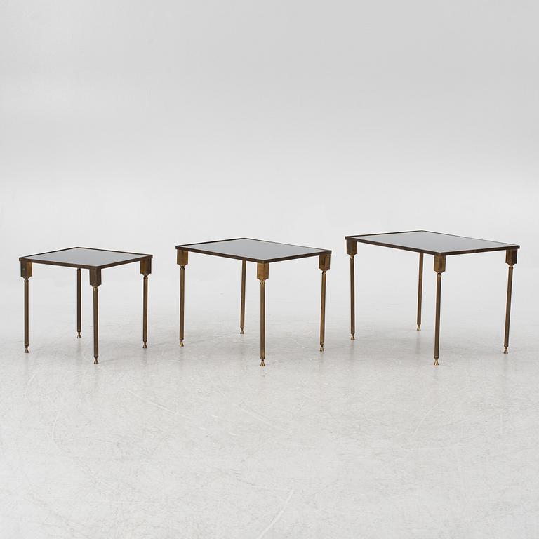 A three.piece nesting table, second half of the 20th century.