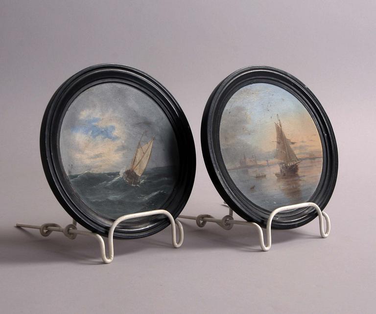 VÄGGPLATTOR, 2 st, C. Budde-Lund.