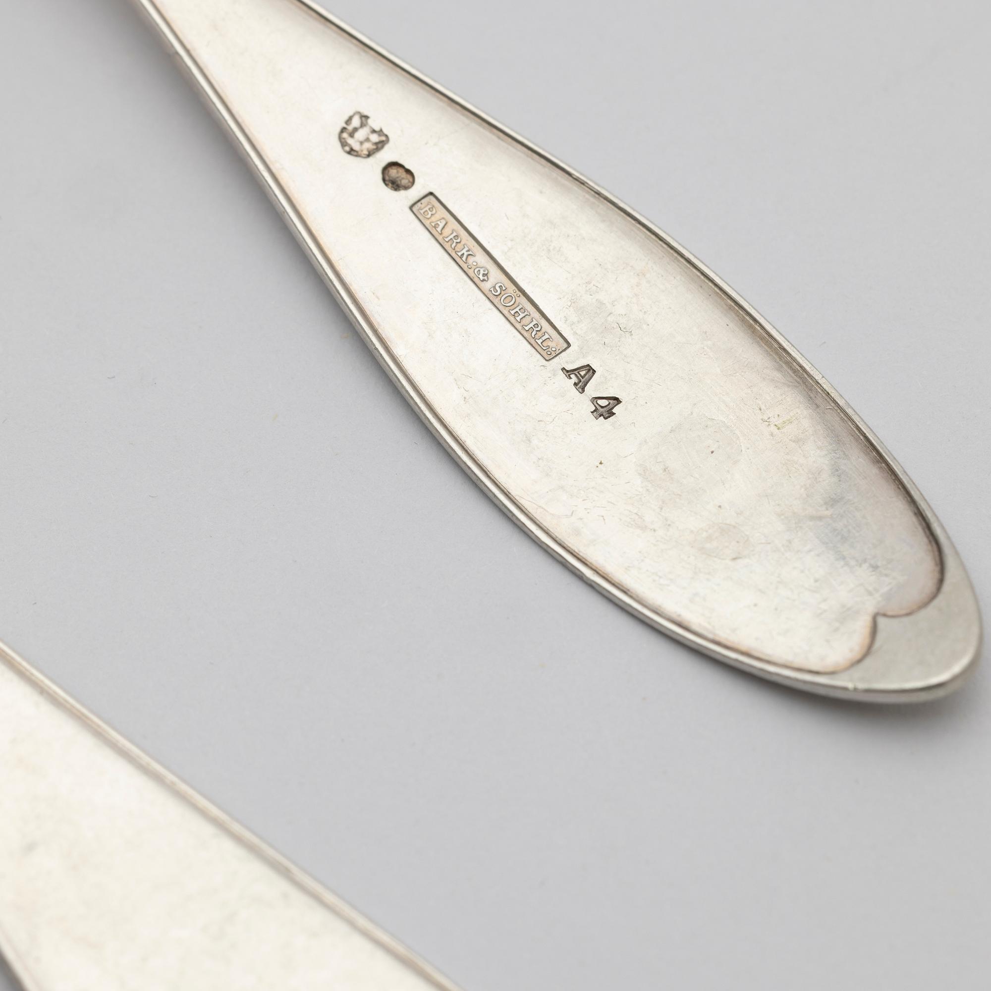 Table forks, 18 pcs, silver, 19th century.
