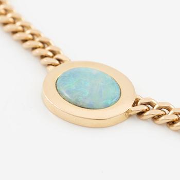 Gaudy, necklace, 18K gold and opal.