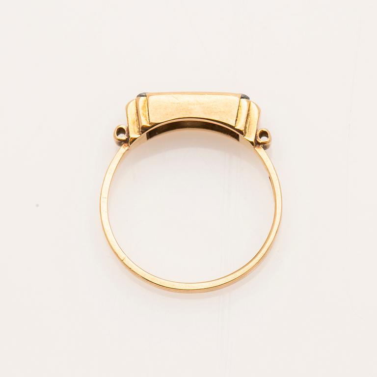 Ring, 18K guld, Hugo Olsson, Helsingborg, 1953.