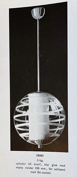 Harald Notini, taklampa, modell "10801", Arvid Böhlmarks Lampfabrik, 1930-tal.