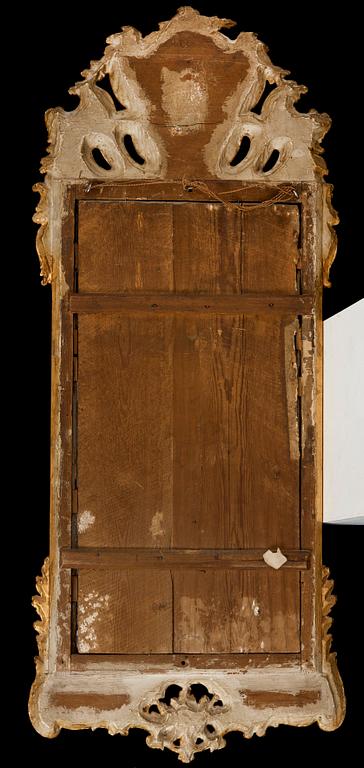 SPEGEL. Stockholmsarbete, daterad 1763 . Rokoko.