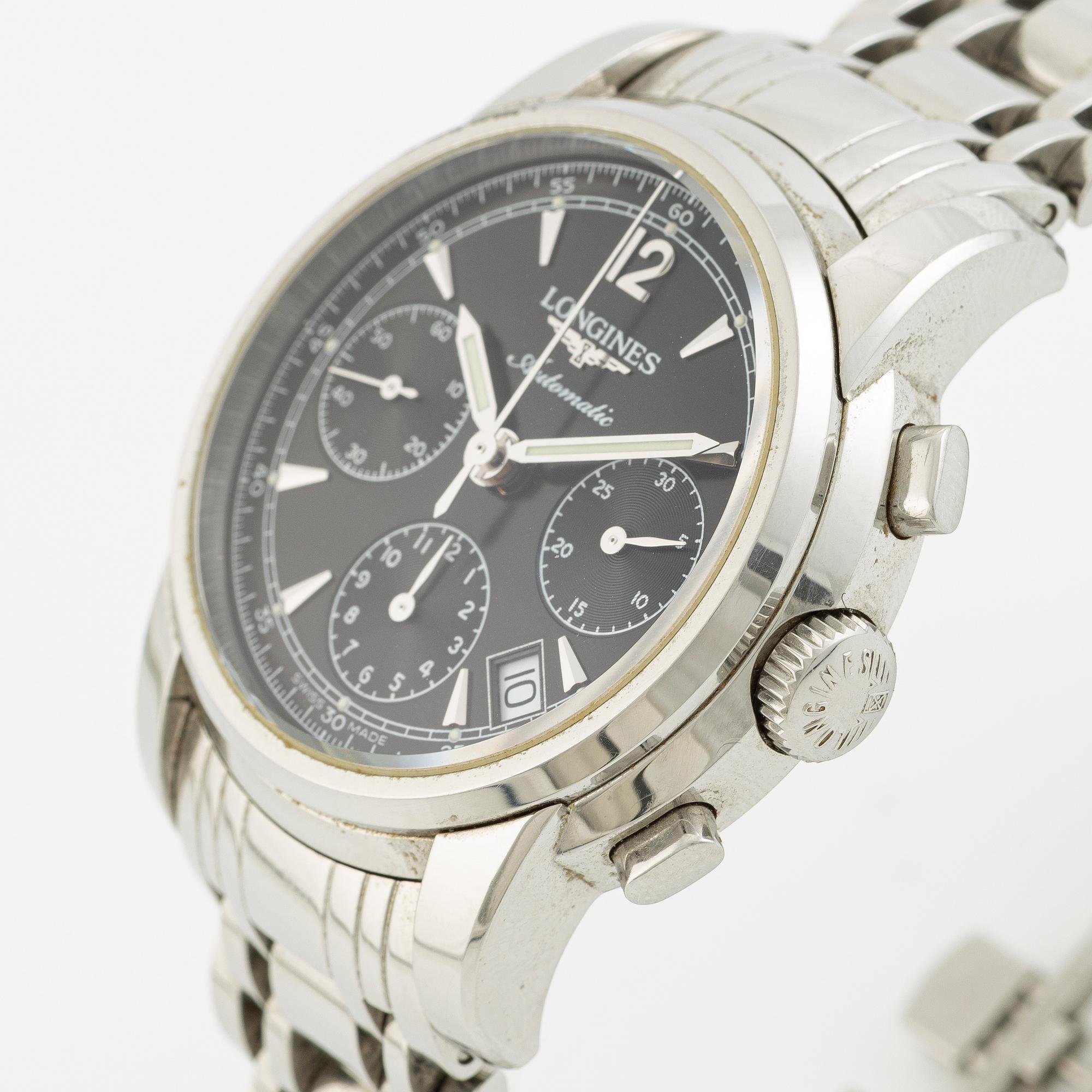 Longines, Saint-Imier, wristwatch, chronograph, 39 mm.