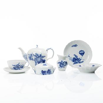 Royal Copenhagen, a 14-piece 'Blue Flower' tea service, Denmark.