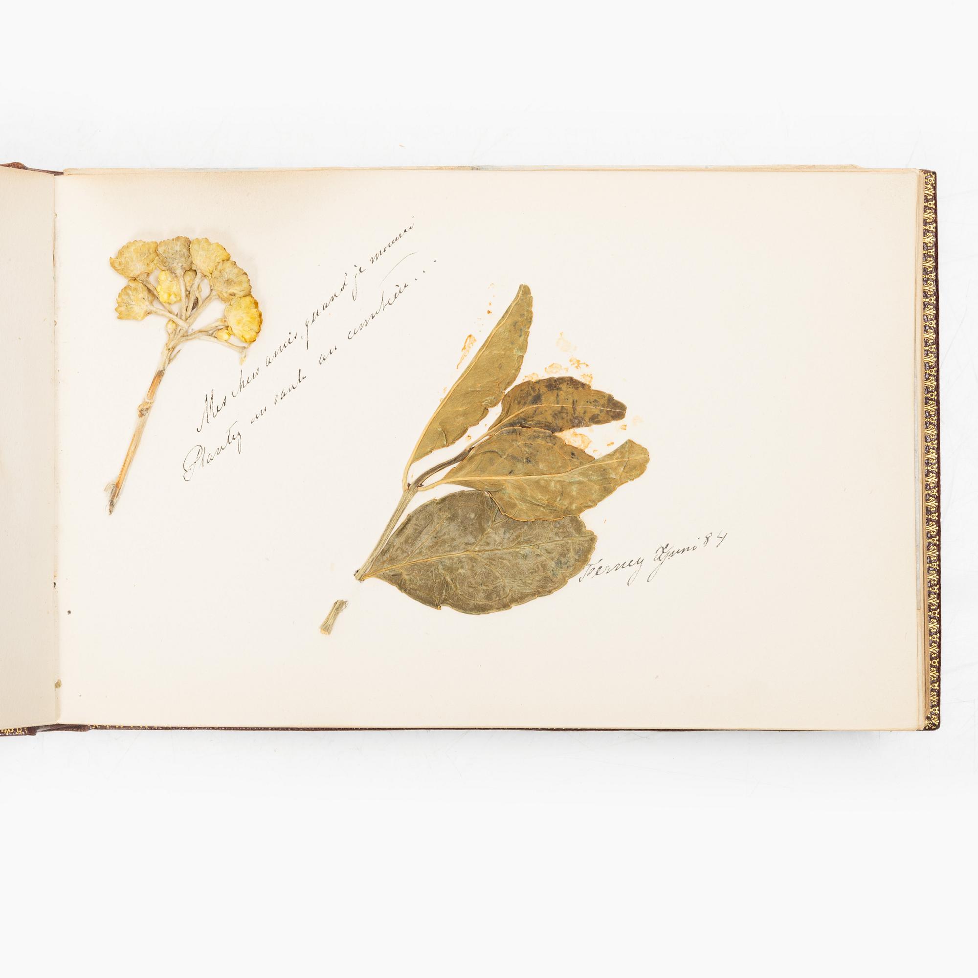 Album with among other things 16 pieces of watercolours and drawings by Swedish artists.