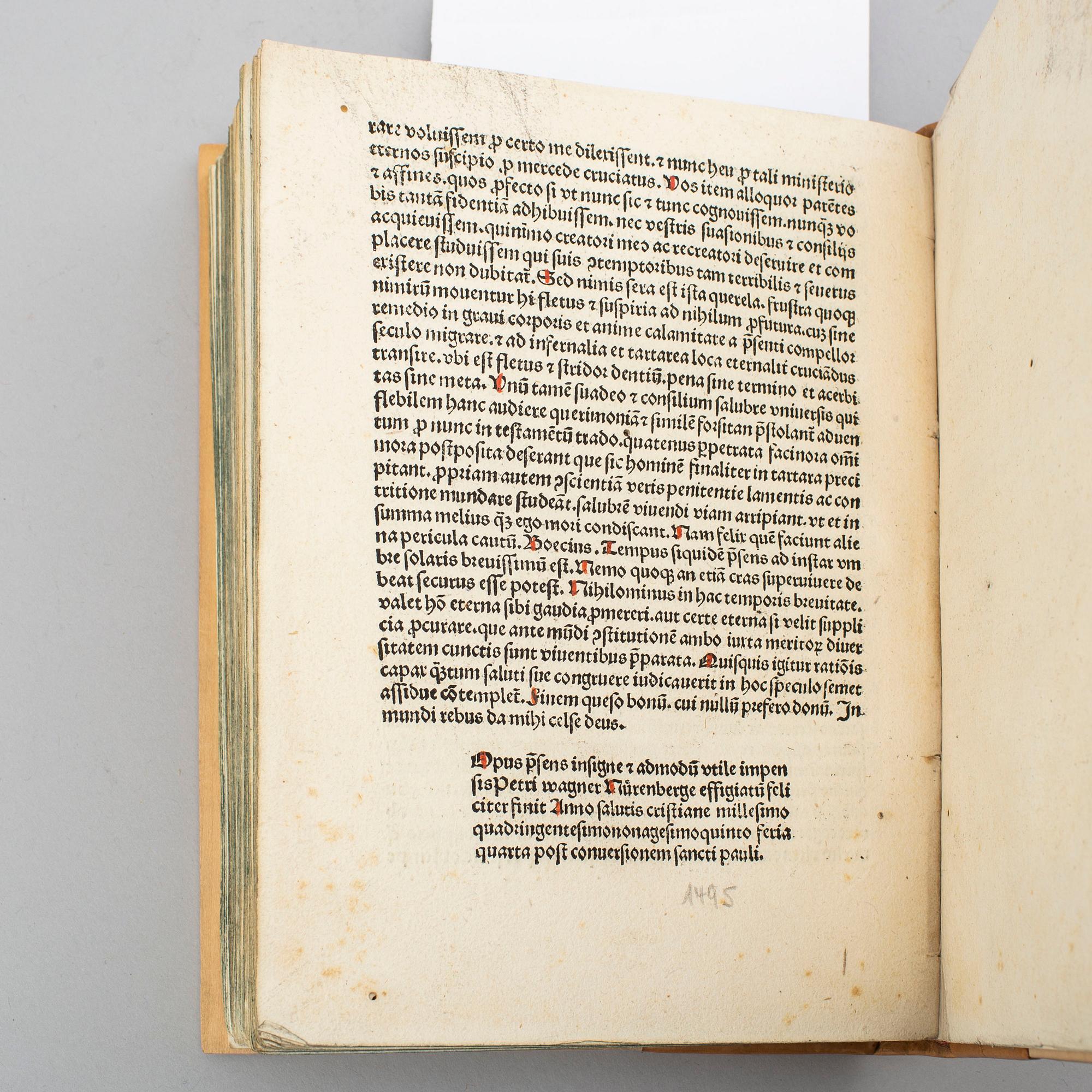 BOOK, Incunable, Nürnberg 1495.