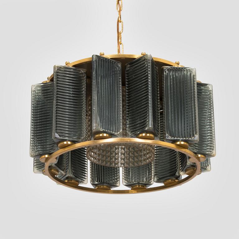 Carl Fagerlund, taklampa, Orrefors, 1960-tal.