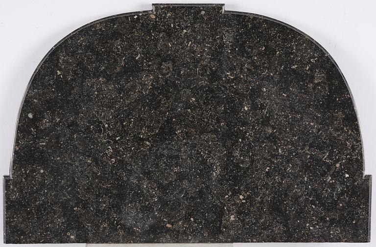 A Gustavian carved giltwood console table, Stockholm, late 18th century.