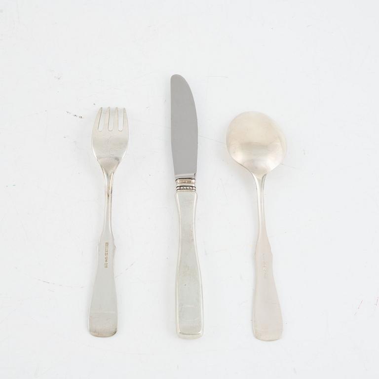 Eric Löfman, a silver cutlery, model 'Uppsala', MGAB, Lidköping, some 1973 (26 pieces).
