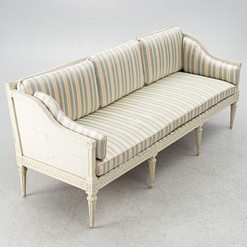 Trågsoffa, av Johan Lindgren, (mästare i Stockholm 1770-1800), Gustaviansk.