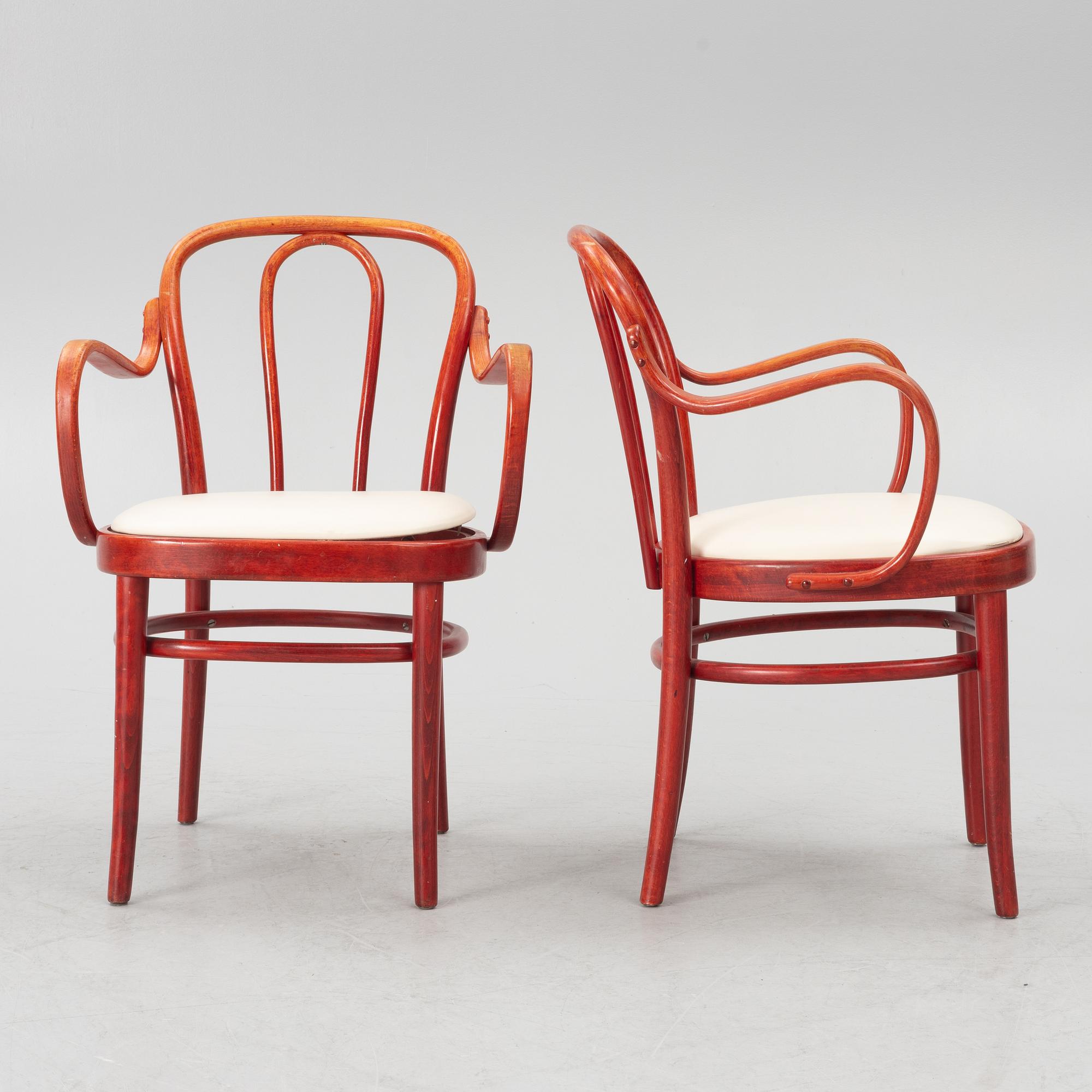 Seven armchairs, "Wien", Gemla, second half of the 20th century.