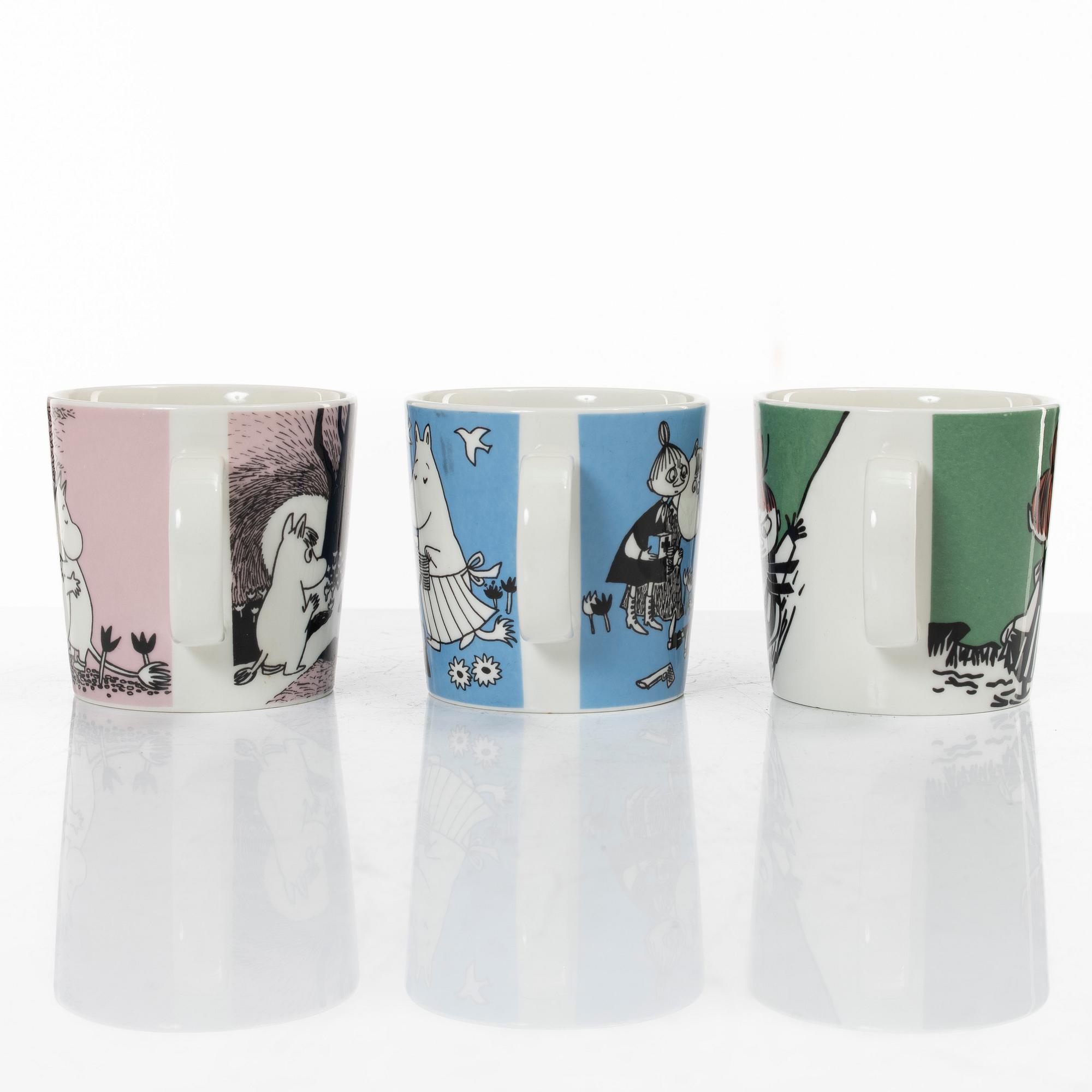 Arabia, muminmuggar, 3 st, Finland.