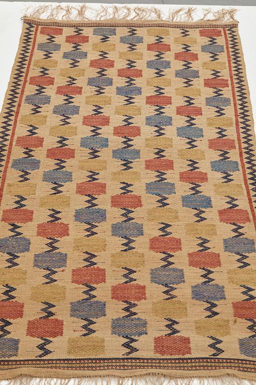 Märta Måås-Fjetterström, A TEXTILE, "Skaftblomman", flat weave, ca 192 x 76 cm, signed MMF.