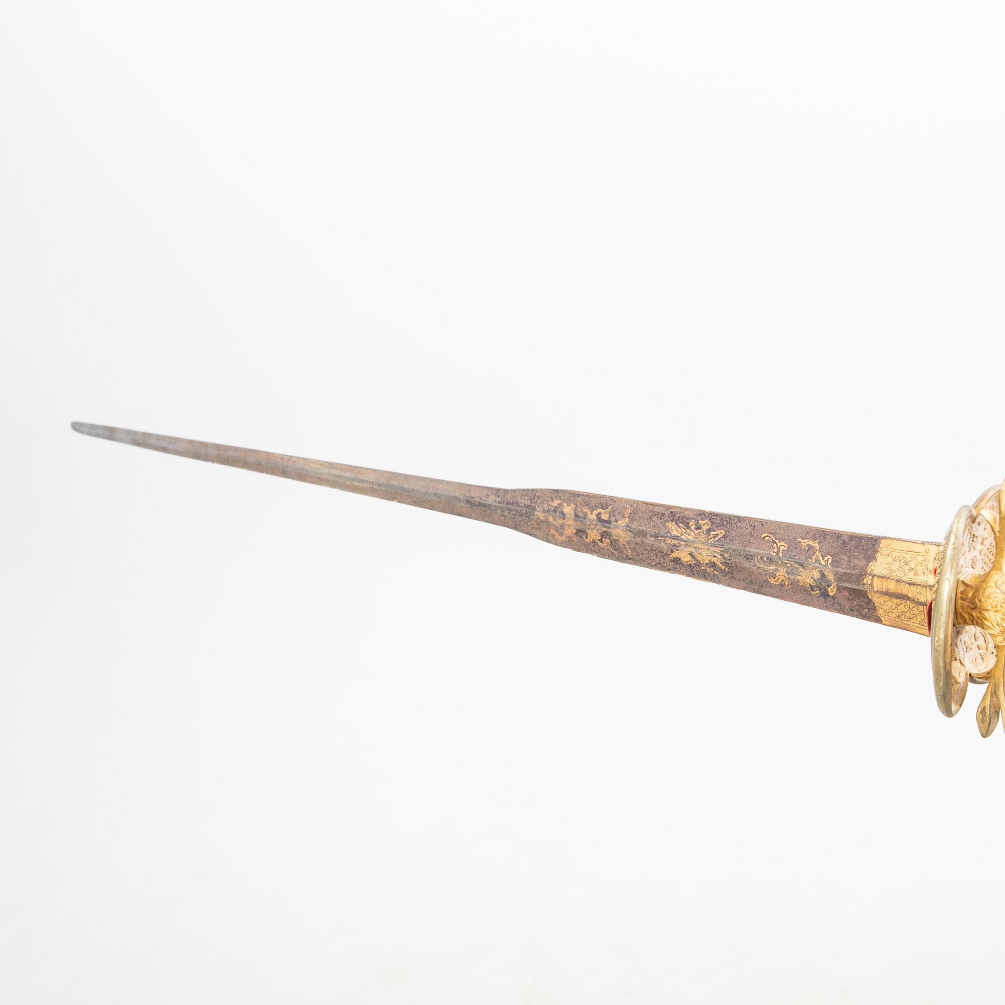 Värja för officer vid infanteriet, Sverige, gustaviansk.