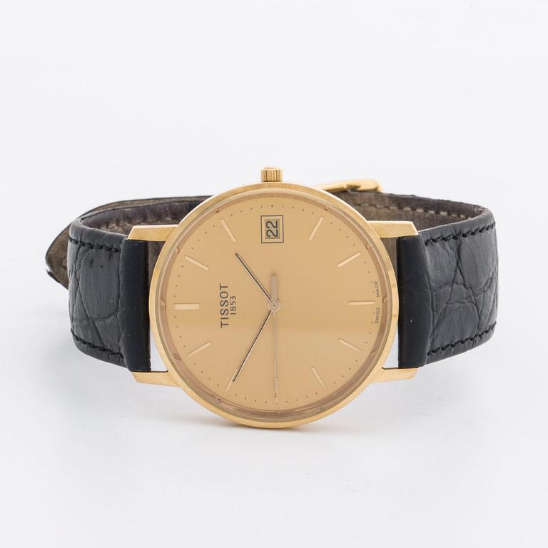 A Tissot 1853 18K gold wristwatch, 33 mm 2002.