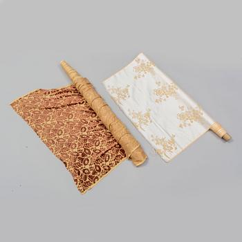 Two Japanese rolls of fabrics, early 20th century.