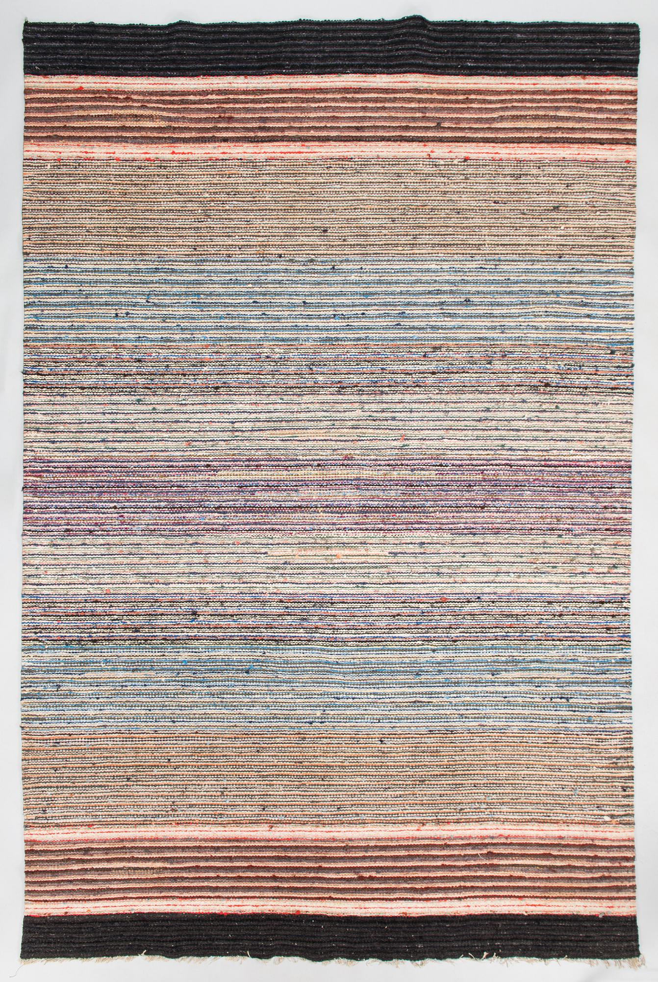 Riepumatto/räsymatto, 1930-luku. Noin 280 x 182 cm.