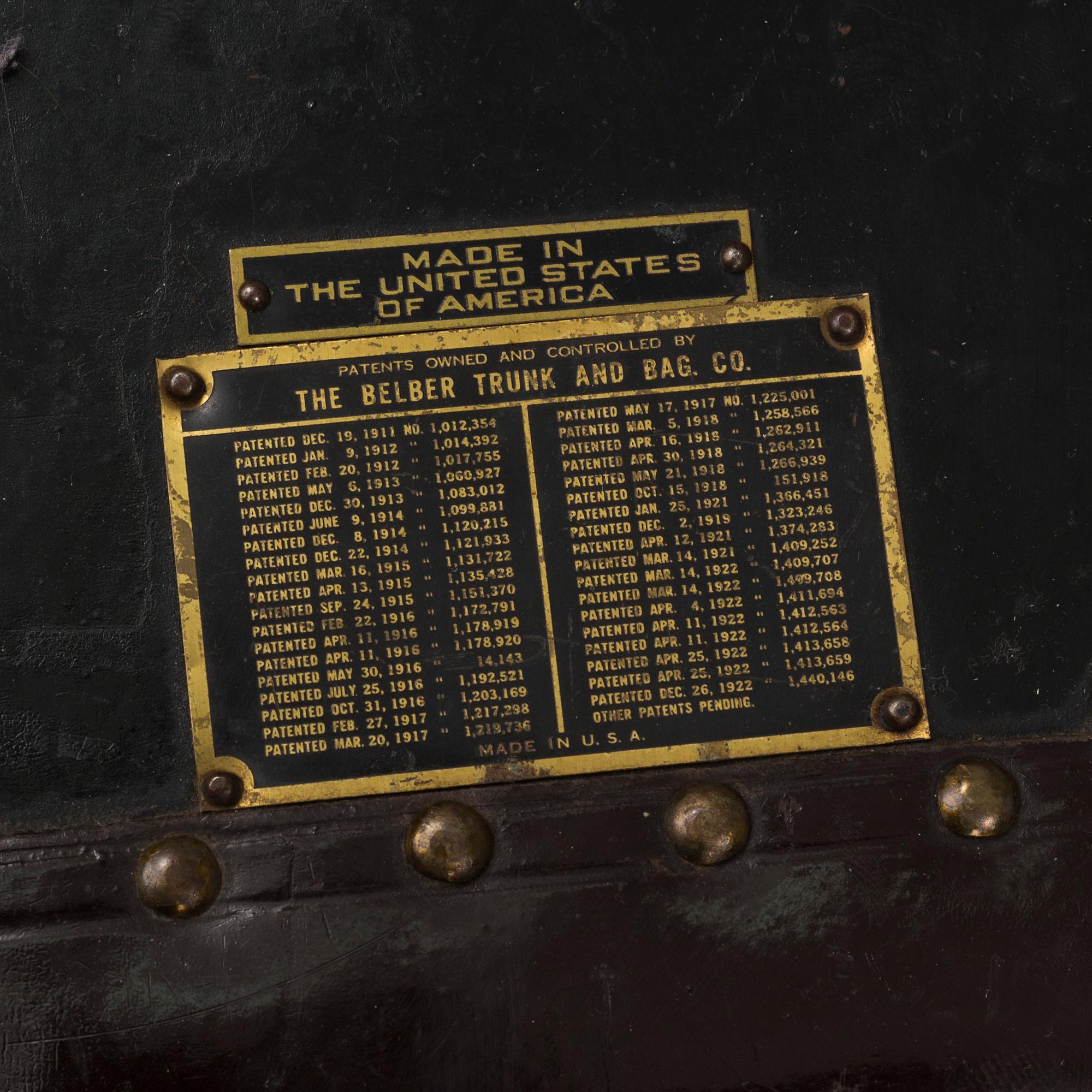 BELBER WARDROBE TRUNK, U.S.A, ca 1900.