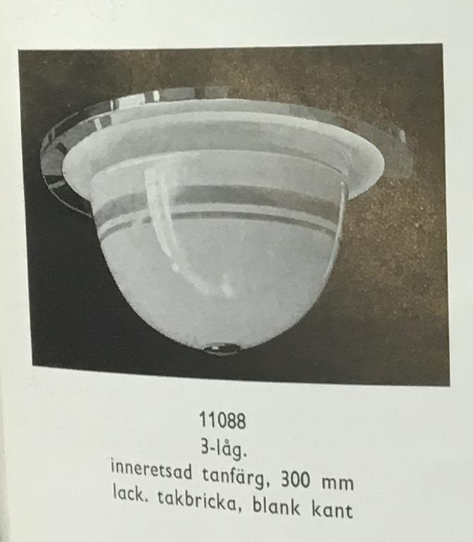 Harald Notini, a pair of ceiling lamps, variant of model "10148", Arvid Böhlmarks Lampfabrik, Stockholm, 1930s.