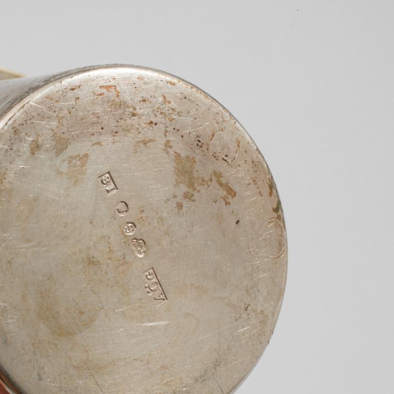 PUNCHMUGGAR, 6 st, silver, A Öijving, Gävle, 1935, vikt 120 gram.
