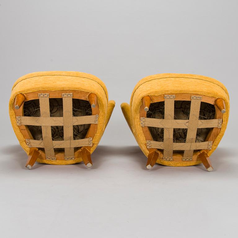 A pair of armchairs, mid-20th century.