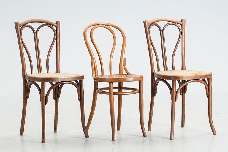 CAFÉSTOLAR, 2+1 st, troligen Frankrike, omkring 1900.