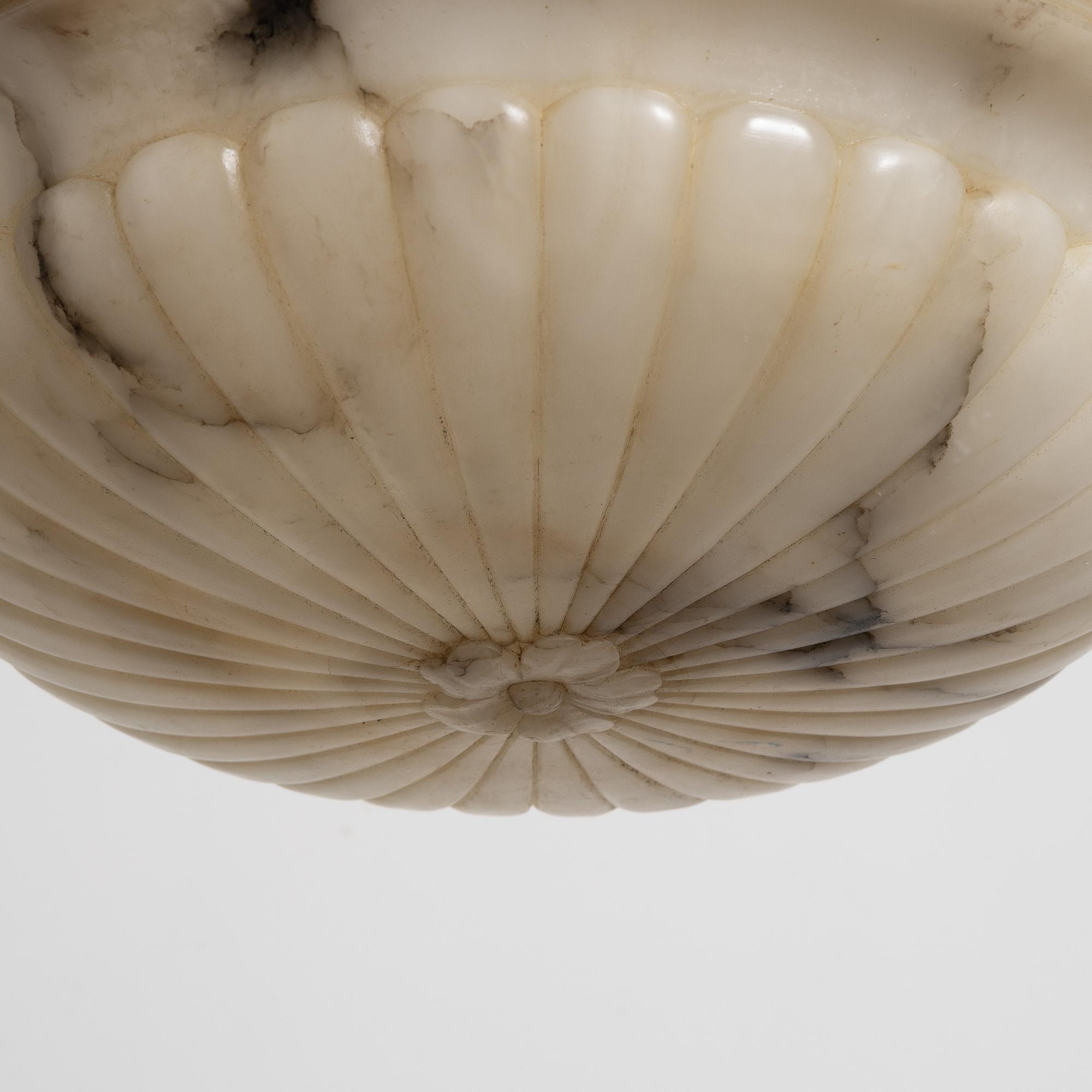 An alabaster ceiling lamp, 1920s.