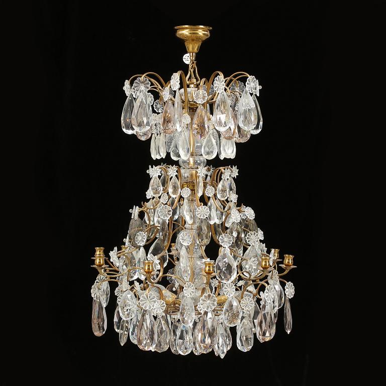 LJUSKRONA, rokokostil, 1900-talets första hälft. Höjd ca 80 cm.