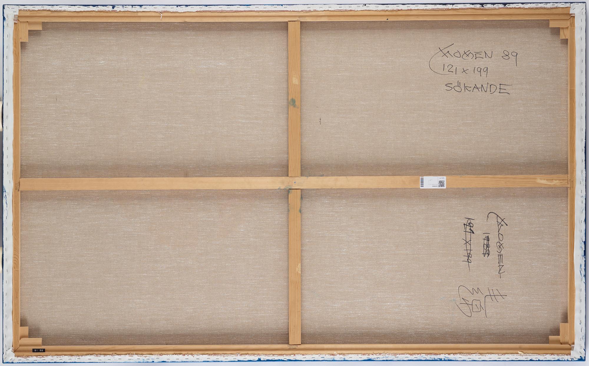 KARL MOMEN, olja på duk, signerad och daterad -89 a tergo.