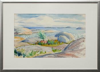 JOHANNES GEBHARD (FINLAND), akvarell, sign. och dat. -54.