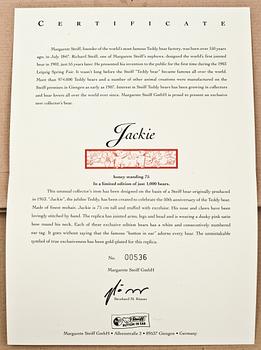 NALLEBJÖRN Steiff "Jackie" Numrerad med certifierat 536/1000. 1999.